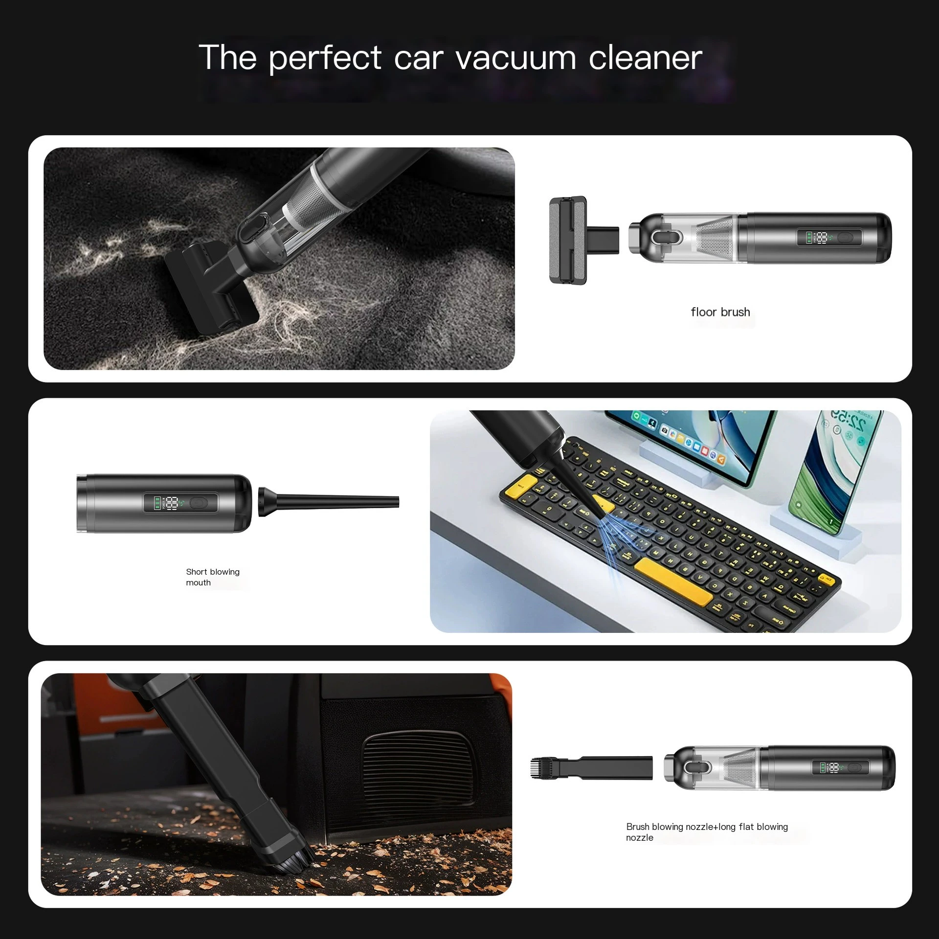 Brushless High-Power Wireless Car Vacuum Cleaner 4