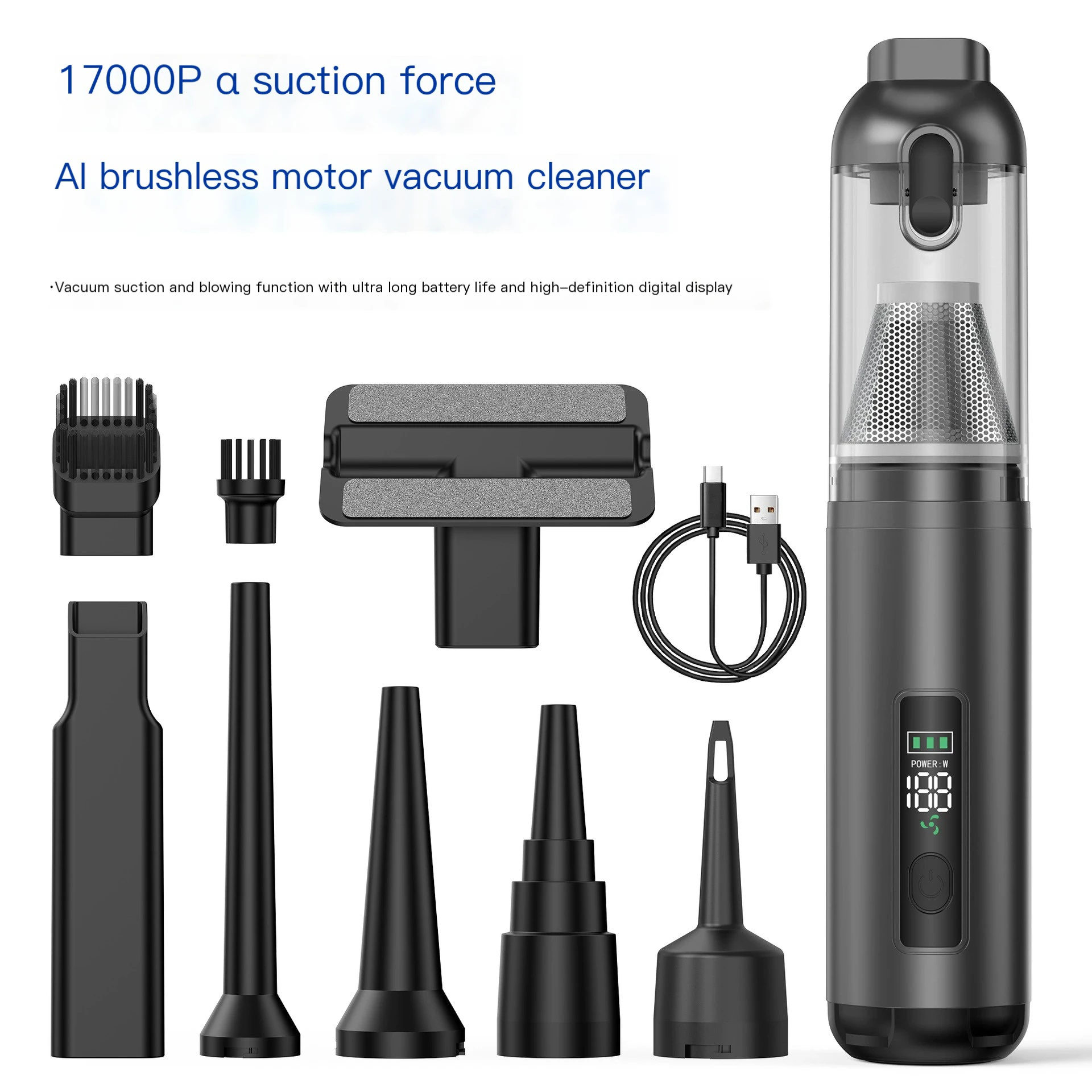 Brushless High-Power Wireless Car Vacuum Cleaner 5