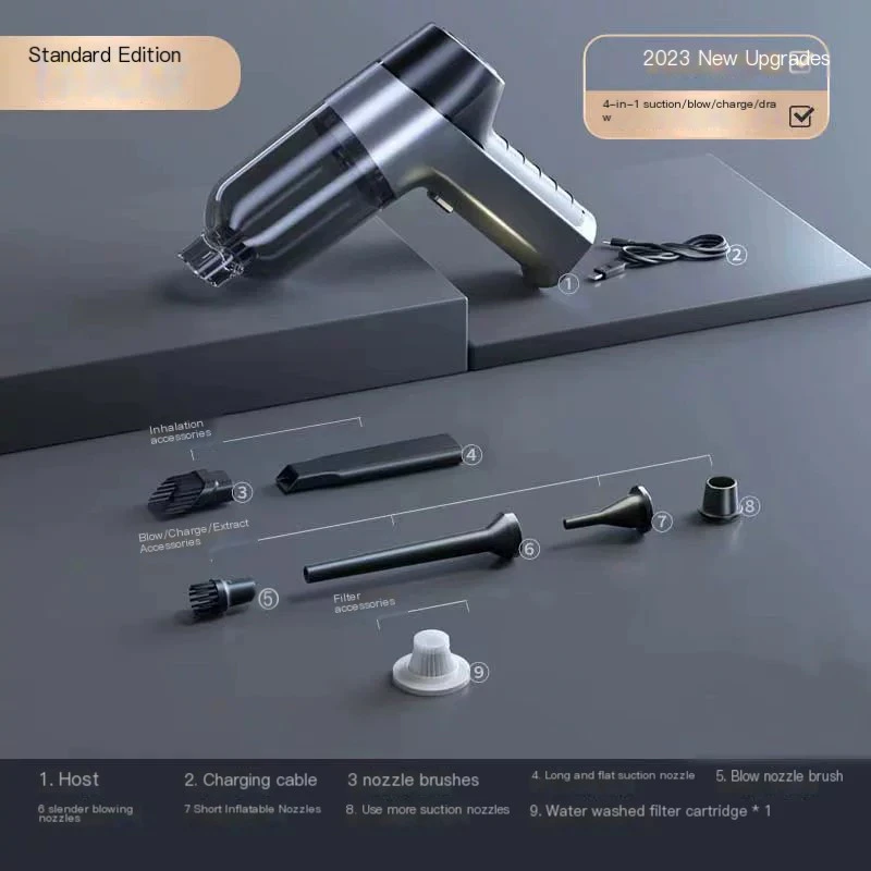 High-Power High-Suction Wireless Car Vacuum Cleaner 4