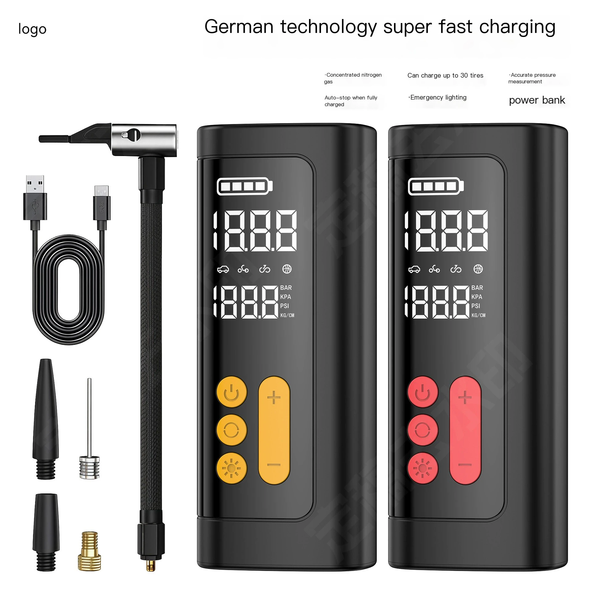 High-Power Wireless Digital Display Tire Inflator 2