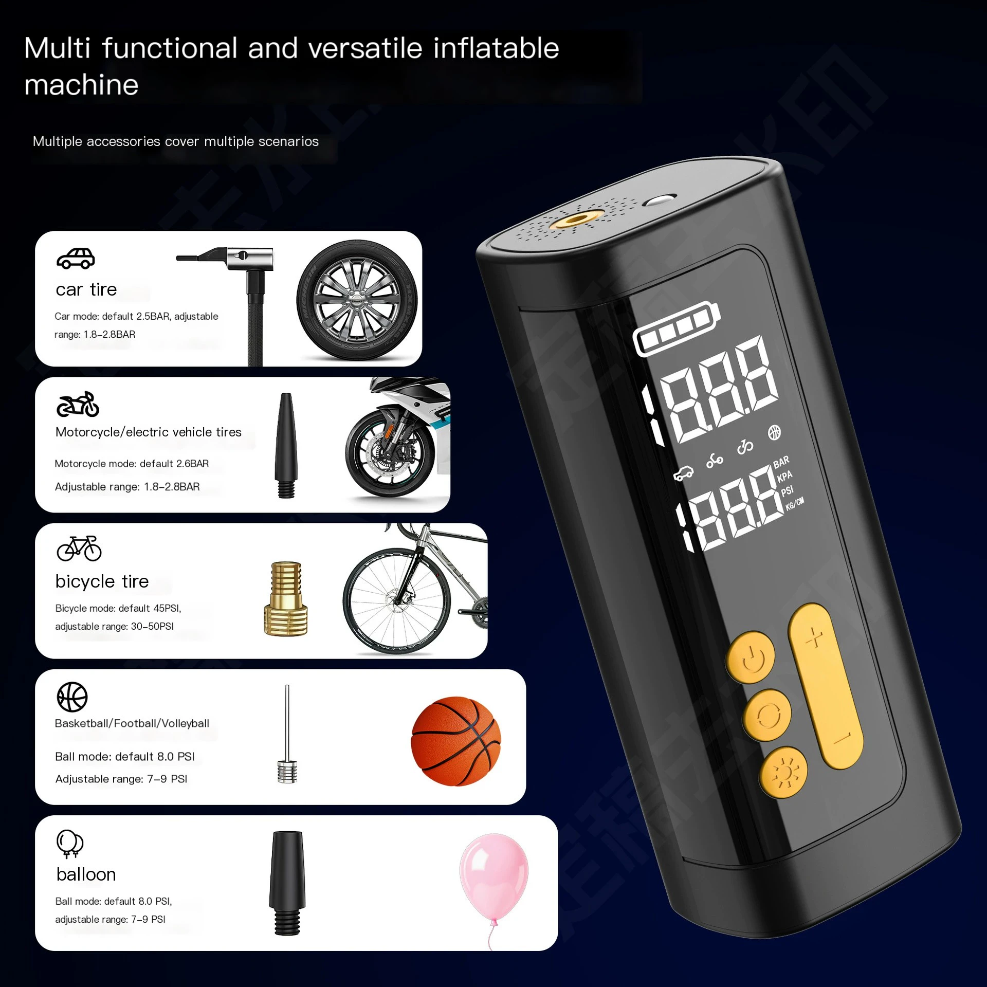High-Power Wireless Digital Display Tire Inflator 3