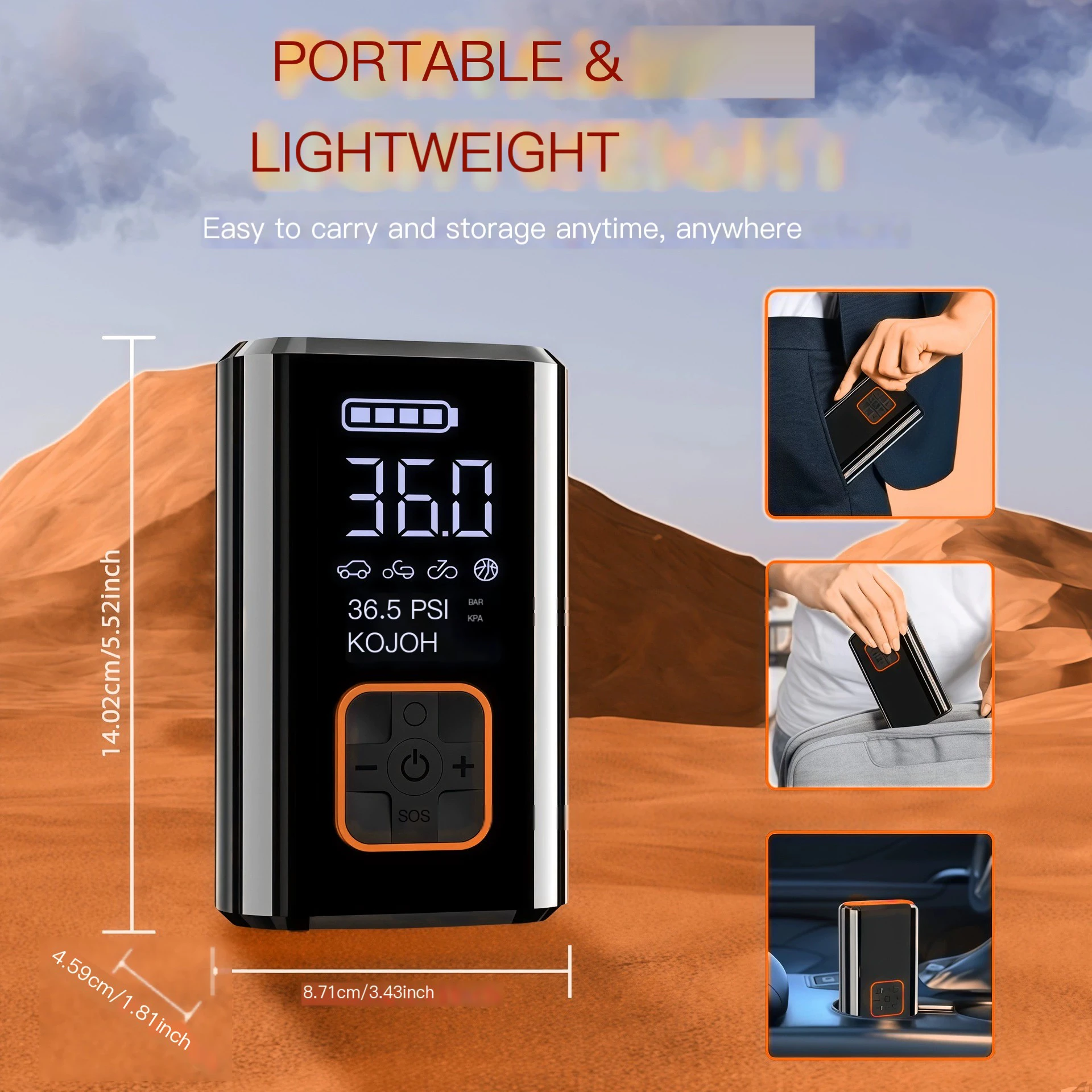12V Digital Display Smart Tire Inflator 3