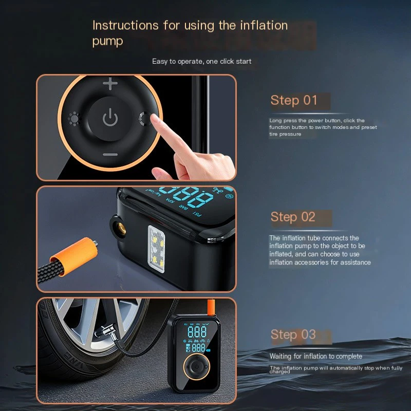 All-in-One Jump Starter & Tire Inflator Combo 2