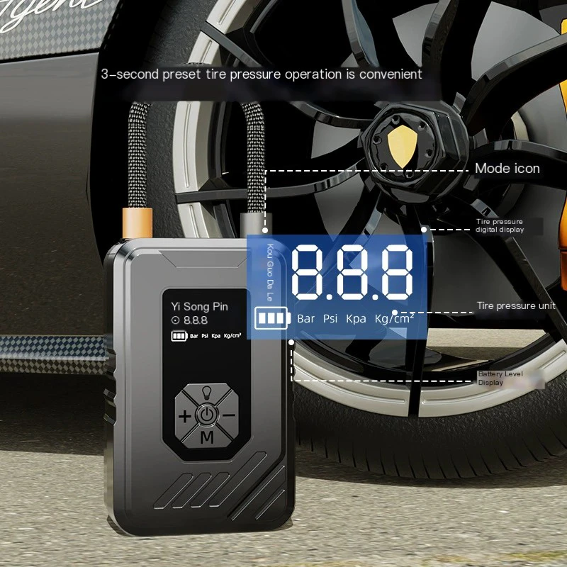 Wireless Digital Display Multi-Function Tire Inflator 4