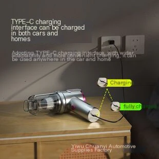 High-Power Dual-Use Combo Car Vacuum Cleaner